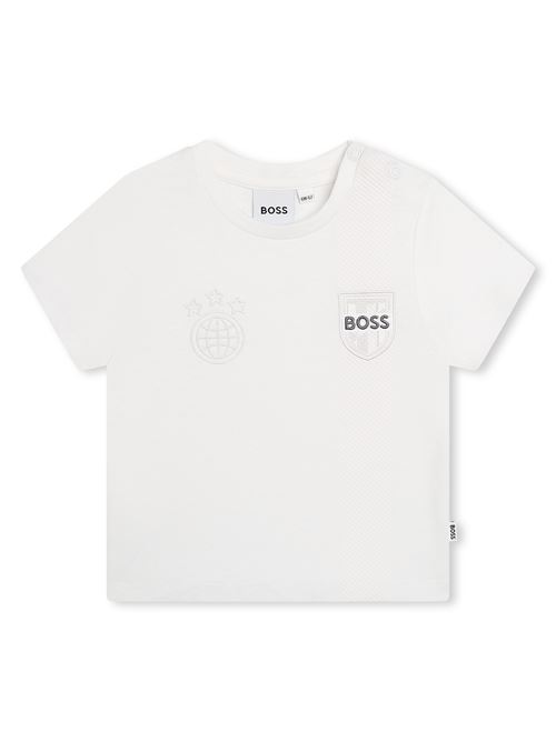 T-shirt bianca a manica corta HUGO BOSS | J50608BIANCO